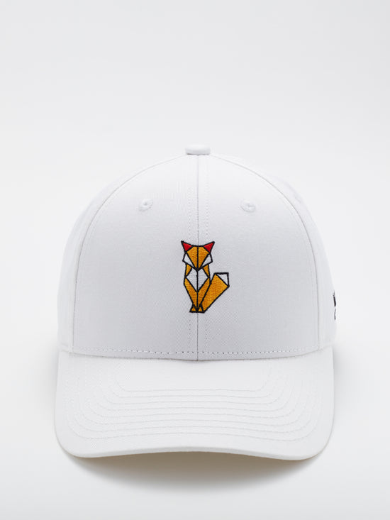 MOOD Brand - Origami Fox Baseball Cap in White Party Color - Front view