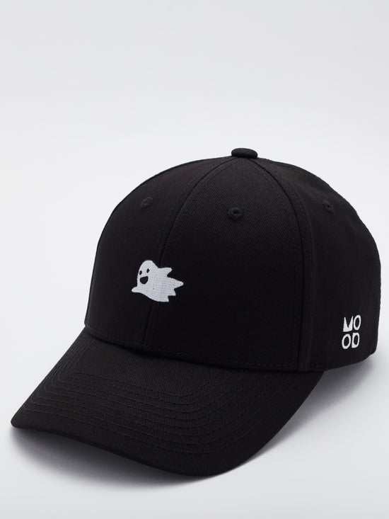 MOOD Brand - Flying Ghost Baseball Cap in Space Black Color - Side view